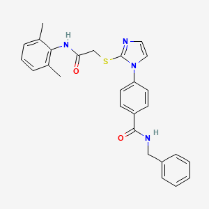 N-benzyl-4-(2-((2-((2,6-dimethylphenyl)amino)-2-oxoethyl)thio)-1H-imidazol-1-yl)benzamide