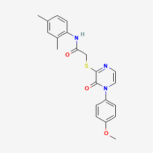 molecular formula C21H21N3O3S B2369953 N-(2,4-dimethylphenyl)-2-{[4-(4-methoxyphenyl)-3-oxo-3,4-dihydropyrazin-2-yl]sulfanyl}acetamide CAS No. 895112-41-1