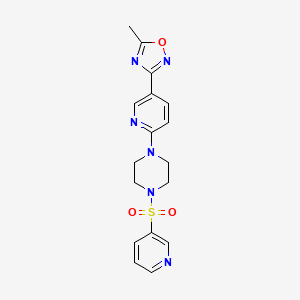 5-Methyl-3-(6-(4-(pyridin-3-ylsulfonyl)piperazin-1-yl)pyridin-3-yl)-1,2,4-oxadiazole