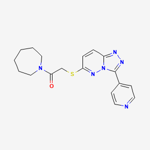 1-(Azepan-1-yl)-2-[(3-pyridin-4-yl-[1,2,4]triazolo[4,3-b]pyridazin-6-yl)sulfanyl]ethanone