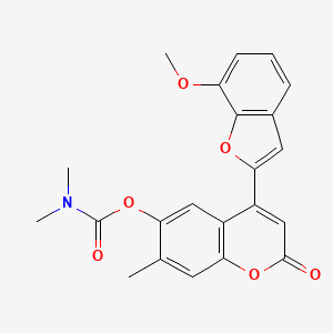 4-(7-methoxybenzofuran-2-yl)-7-methyl-2-oxo-2H-chromen-6-yl dimethylcarbamate