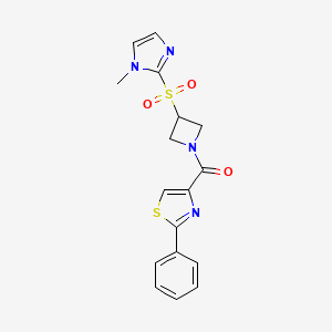 (3-((1-methyl-1H-imidazol-2-yl)sulfonyl)azetidin-1-yl)(2-phenylthiazol-4-yl)methanone