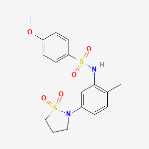 N-(5-(1,1-dioxidoisothiazolidin-2-yl)-2-methylphenyl)-4-methoxybenzenesulfonamide