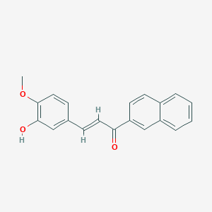 molecular formula C20H16O3 B2369972 3-(3-Hydroxy-4-methoxyphenyl)-1-(2-naphthyl)prop-2-en-1-one CAS No. 944443-38-3