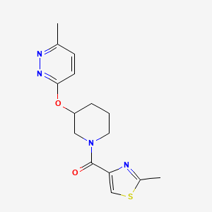(3-((6-Methylpyridazin-3-yl)oxy)piperidin-1-yl)(2-methylthiazol-4-yl)methanone