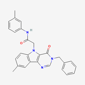 2-(3-benzyl-8-methyl-4-oxo-3H-pyrimido[5,4-b]indol-5(4H)-yl)-N-(m-tolyl)acetamide