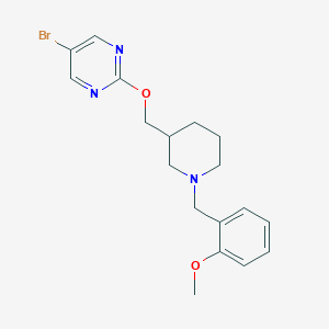 5-Bromo-2-[[1-[(2-methoxyphenyl)methyl]piperidin-3-yl]methoxy]pyrimidine