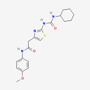 2-(2-(3-cyclohexylureido)thiazol-4-yl)-N-(4-methoxyphenyl)acetamide
