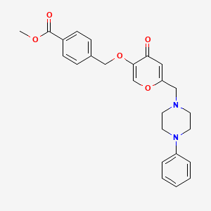 methyl 4-(((4-oxo-6-((4-phenylpiperazin-1-yl)methyl)-4H-pyran-3-yl)oxy)methyl)benzoate