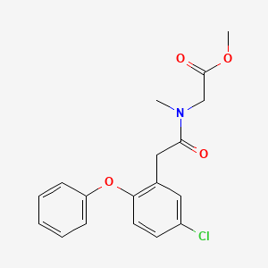 molecular formula C18H18ClNO4 B2370021 methyl 2-(2-(5-chloro-2-phenoxyphenyl)-N-methylacetamido)acetate 