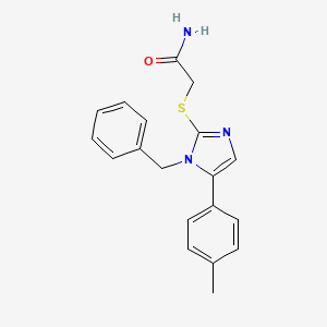 molecular formula C19H19N3OS B2370030 2-((1-benzyl-5-(p-tolyl)-1H-imidazol-2-yl)thio)acetamide CAS No. 1207007-35-9