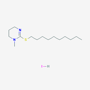 molecular formula C15H31IN2S B2370031 2-(Decylsulfanyl)-1-methyl-1,4,5,6-tetrahydropyrimidine hydroiodide CAS No. 2172097-71-9