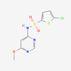 molecular formula C9H8ClN3O3S2 B2370032 5-chloro-N-(6-methoxypyrimidin-4-yl)thiophene-2-sulfonamide CAS No. 1396872-31-3