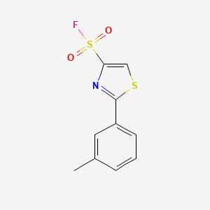 molecular formula C10H8FNO2S2 B2370033 2-(3-Methylphenyl)-1,3-thiazole-4-sulfonyl fluoride CAS No. 2138177-69-0
