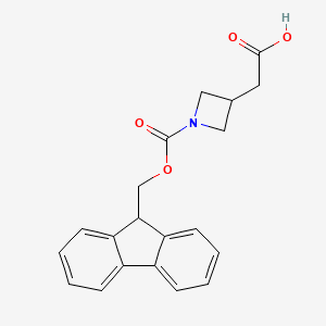 molecular formula C20H19NO4 B2370036 1-Fmoc-3-azetidine acetic acid CAS No. 959236-89-6