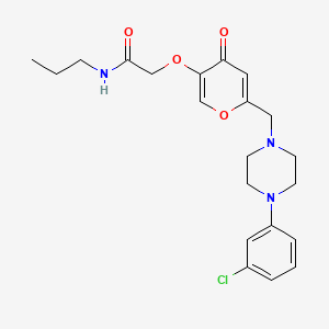 2-[6-[[4-(3-chlorophenyl)piperazin-1-yl]methyl]-4-oxopyran-3-yl]oxy-N-propylacetamide