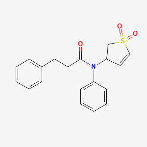 molecular formula C19H19NO3S B2370047 N-(1,1-dioxido-2,3-dihydrothiophen-3-yl)-N,3-diphenylpropanamide CAS No. 863021-13-0