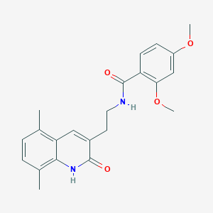 N-[2-(5,8-dimethyl-2-oxo-1H-quinolin-3-yl)ethyl]-2,4-dimethoxybenzamide