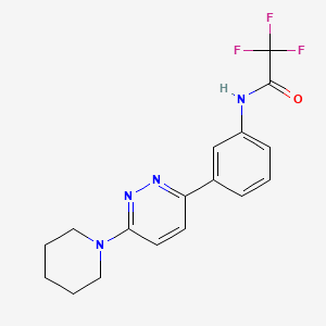 2,2,2-trifluoro-N-[3-(6-piperidin-1-ylpyridazin-3-yl)phenyl]acetamide