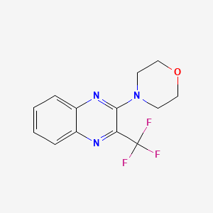 molecular formula C13H12F3N3O B2370063 2-Morpholino-3-(trifluoromethyl)quinoxaline 