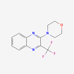 molecular formula C13H12F3N3O B2370063 2-Morpholino-3-(trifluoromethyl)quinoxaline CAS No. 337920-42-0