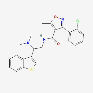 N-(2-(benzo[b]thiophen-3-yl)-2-(dimethylamino)ethyl)-3-(2-chlorophenyl)-5-methylisoxazole-4-carboxamide
