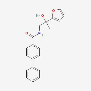 molecular formula C20H19NO3 B2370075 N-[2-(furan-2-yl)-2-hydroxypropyl]-[1,1'-biphenyl]-4-carboxamide CAS No. 1396747-98-0