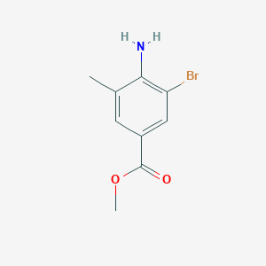 molecular formula C9H10BrNO2 B2370089 Methyl 4-amino-3-bromo-5-methylbenzoate CAS No. 900019-52-5