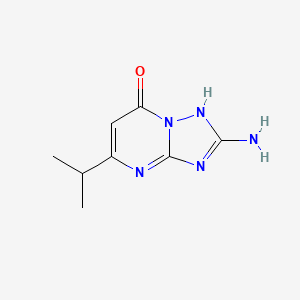 molecular formula C8H11N5O B2370091 2-Amino-5-isopropyl[1,2,4]triazolo[1,5-a]pyrimidin-7(3H)-one CAS No. 299923-10-7