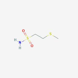 molecular formula C3H9NO2S2 B2370110 2-Methylsulfanylethanesulfonamide CAS No. 1599774-37-4