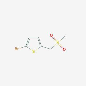 molecular formula C6H7BrO2S2 B2370118 2-Bromo-5-(methylsulfonylmethyl)thiophene CAS No. 1876844-61-9