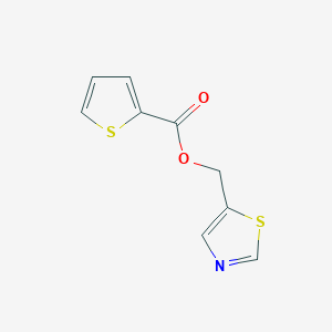 molecular formula C9H7NO2S2 B2370130 1,3-Thiazol-5-ylmethyl 2-thiophenecarboxylate CAS No. 478247-82-4
