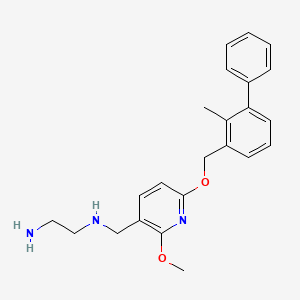 molecular formula C23H27N3O2 B2370137 N'-[[2-methoxy-6-[(2-methyl-3-phenylphenyl)methoxy]pyridin-3-yl]methyl]ethane-1,2-diamine CAS No. 2310135-18-1