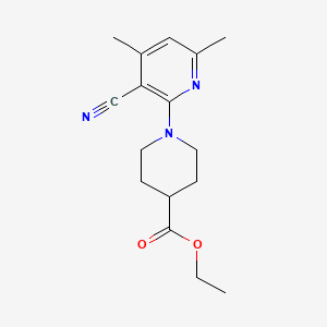 molecular formula C16H21N3O2 B2370146 Ethyl 1-(3-cyano-4,6-dimethylpyridin-2-yl)piperidine-4-carboxylate CAS No. 865659-12-7