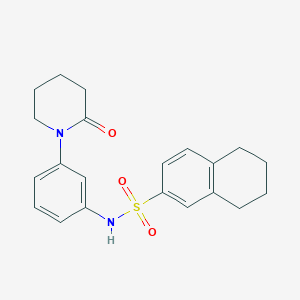 molecular formula C21H24N2O3S B2370157 N-(3-(2-oxopiperidin-1-yl)phenyl)-5,6,7,8-tetrahydronaphthalene-2-sulfonamide CAS No. 941939-57-7