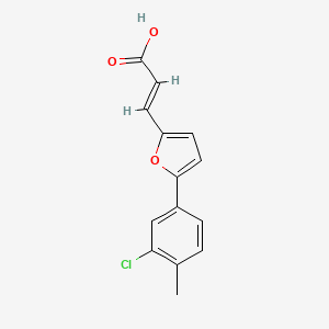 B2370158 (2E)-3-[5-(3-chloro-4-methylphenyl)furan-2-yl]prop-2-enoic acid CAS No. 843638-64-2