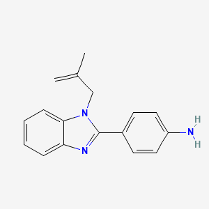 molecular formula C17H17N3 B2370189 4-(1-(2-methylallyl)-1H-benzo[d]imidazol-2-yl)aniline CAS No. 433700-99-3