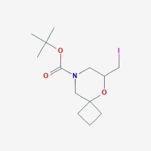 molecular formula C13H22INO3 B2370191 Tert-butyl 6-(iodomethyl)-5-oxa-8-azaspiro[3.5]nonane-8-carboxylate CAS No. 2168788-43-8