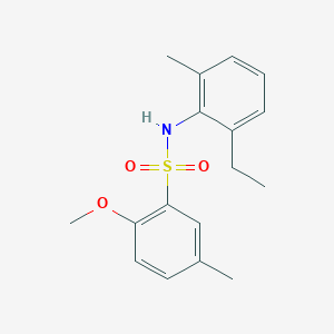 molecular formula C17H21NO3S B2370202 N-(2-ethyl-6-methylphenyl)-2-methoxy-5-methylbenzenesulfonamide CAS No. 712316-24-0