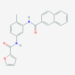 molecular formula C23H18N2O3 B237022 N-[4-methyl-3-(2-naphthoylamino)phenyl]-2-furamide 