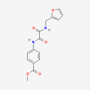molecular formula C15H14N2O5 B2370232 Methyl 4-(2-((furan-2-ylmethyl)amino)-2-oxoacetamido)benzoate 