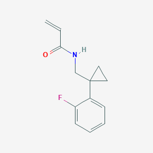molecular formula C13H14FNO B2370266 N-[[1-(2-Fluorophenyl)cyclopropyl]methyl]prop-2-enamide CAS No. 2175581-16-3