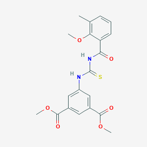 molecular formula C20H20N2O6S B237027 Dimethyl 5-({[(2-methoxy-3-methylbenzoyl)amino]carbothioyl}amino)isophthalate 