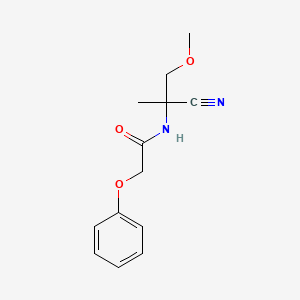 molecular formula C13H16N2O3 B2370296 N-(1-cyano-2-methoxy-1-methylethyl)-2-phenoxyacetamide CAS No. 1424387-15-4