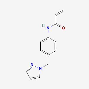 molecular formula C13H13N3O B2370342 N-[4-(pyrazol-1-ylmethyl)phenyl]prop-2-enamide CAS No. 1183249-55-9