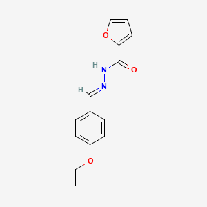 molecular formula C14H14N2O3 B2370377 N'-[(E)-(4-ethoxyphenyl)methylidene]furan-2-carbohydrazide CAS No. 292180-96-2