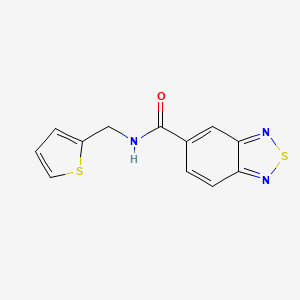 molecular formula C12H9N3OS2 B2370433 N-(thiophen-2-ylmethyl)benzo[c][1,2,5]thiadiazole-5-carboxamide CAS No. 1203078-14-1