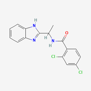 molecular formula C16H13Cl2N3O B2370456 N-[1-(1H-1,3-benzodiazol-2-yl)ethyl]-2,4-dichlorobenzamide CAS No. 338410-87-0