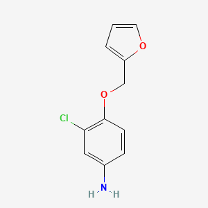 molecular formula C11H10ClNO2 B2370463 3-Chloro-4-(furan-2-ylmethoxy)aniline CAS No. 763905-45-9