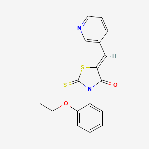 molecular formula C17H14N2O2S2 B2370467 (Z)-3-(2-ethoxyphenyl)-5-(pyridin-3-ylmethylene)-2-thioxothiazolidin-4-one CAS No. 488096-68-0